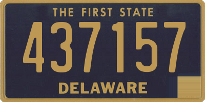DE license plate 437157