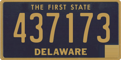 DE license plate 437173
