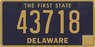 DE license plate 43718