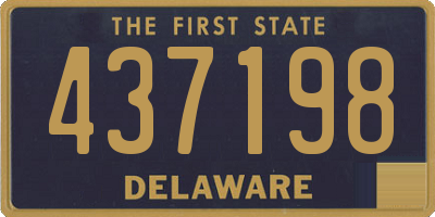 DE license plate 437198