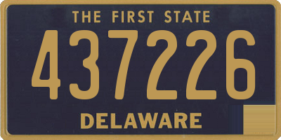 DE license plate 437226