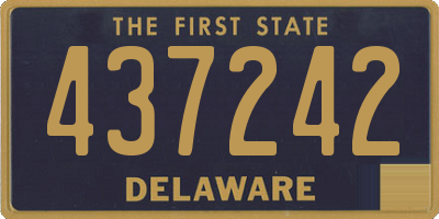 DE license plate 437242
