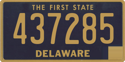 DE license plate 437285