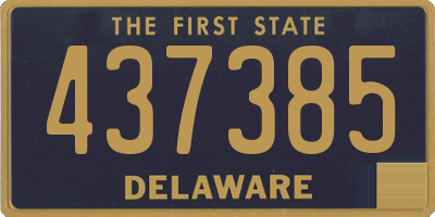 DE license plate 437385