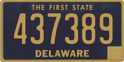 DE license plate 437389