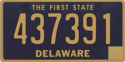 DE license plate 437391