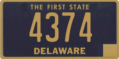DE license plate 4374