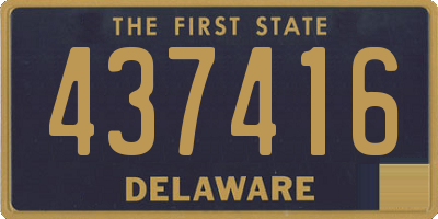 DE license plate 437416