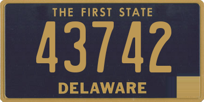 DE license plate 43742