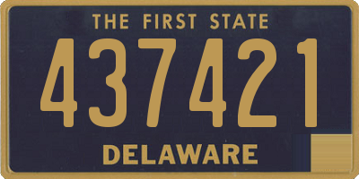 DE license plate 437421