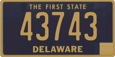 DE license plate 43743