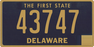 DE license plate 43747