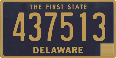 DE license plate 437513