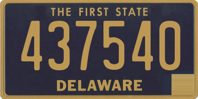 DE license plate 437540