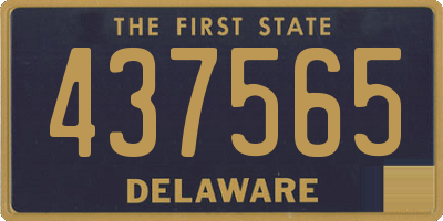 DE license plate 437565