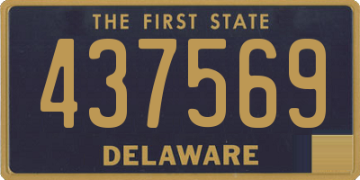 DE license plate 437569