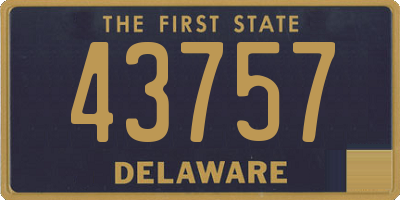 DE license plate 43757