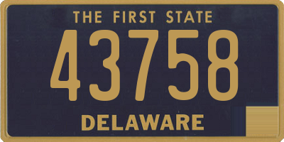 DE license plate 43758