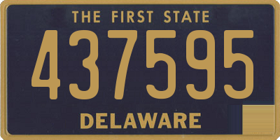 DE license plate 437595