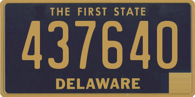 DE license plate 437640
