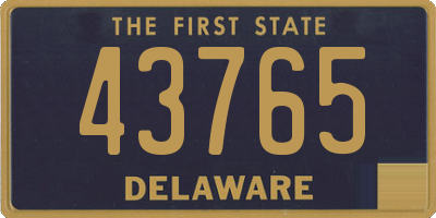 DE license plate 43765