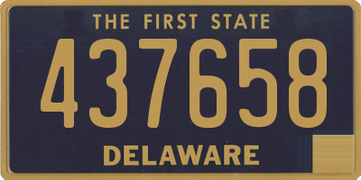 DE license plate 437658