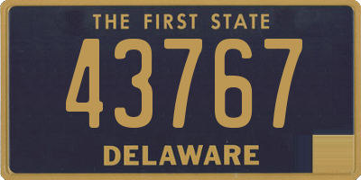 DE license plate 43767