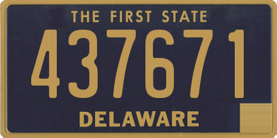 DE license plate 437671