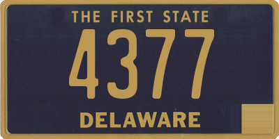 DE license plate 4377