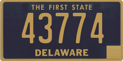 DE license plate 43774