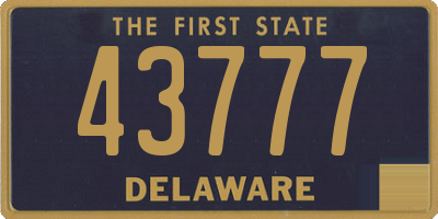 DE license plate 43777