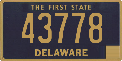 DE license plate 43778