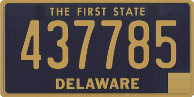 DE license plate 437785