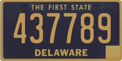 DE license plate 437789