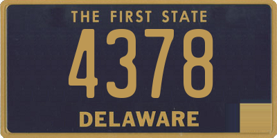 DE license plate 4378