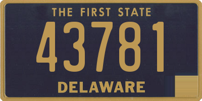 DE license plate 43781