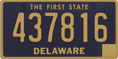 DE license plate 437816