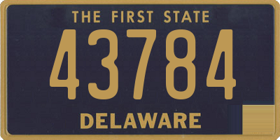 DE license plate 43784