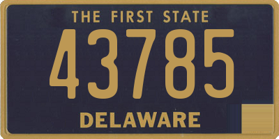 DE license plate 43785