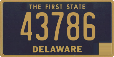 DE license plate 43786