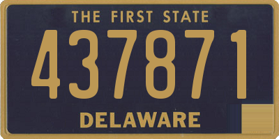 DE license plate 437871