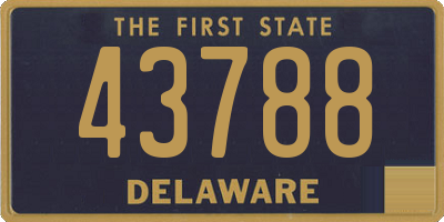 DE license plate 43788