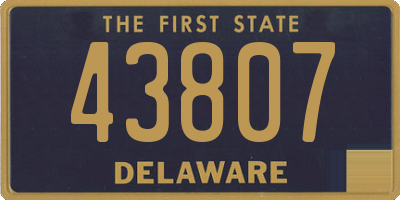 DE license plate 43807