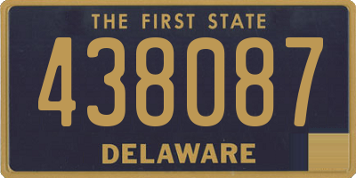 DE license plate 438087