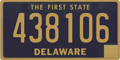 DE license plate 438106