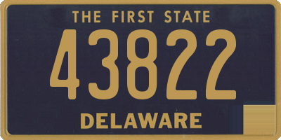 DE license plate 43822