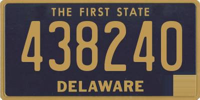 DE license plate 438240