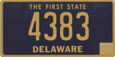 DE license plate 4383