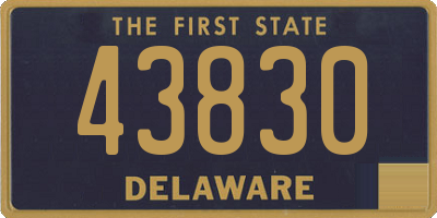 DE license plate 43830