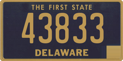 DE license plate 43833